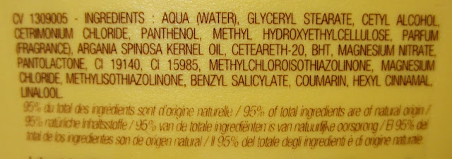 Lovea argan conditioner ingredienten
